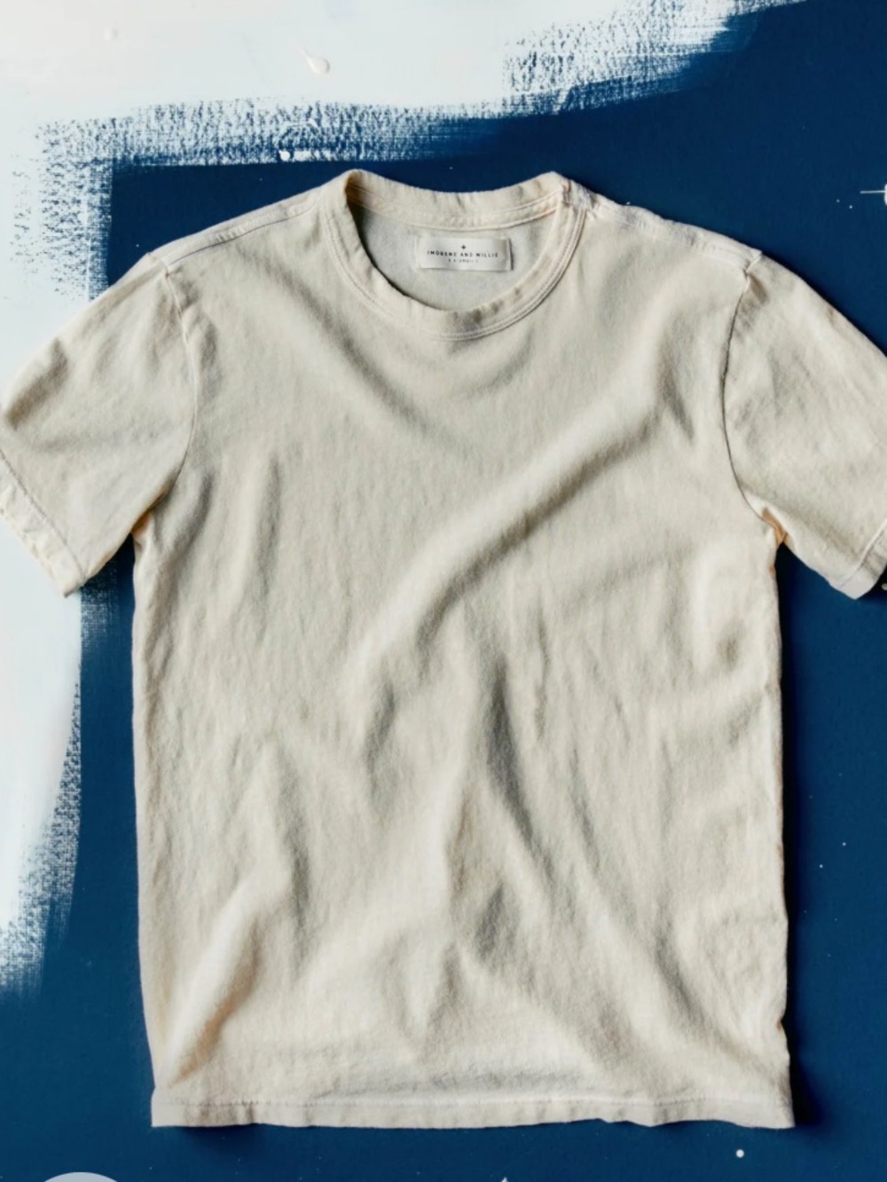 Imogene And Willie Classic Midweight Crew 100% Cotton Tee Vintage White XXL